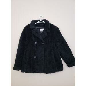 VTG John Caruana Coat Double Breasted Womens Size L Lined Pockets Cottagecore